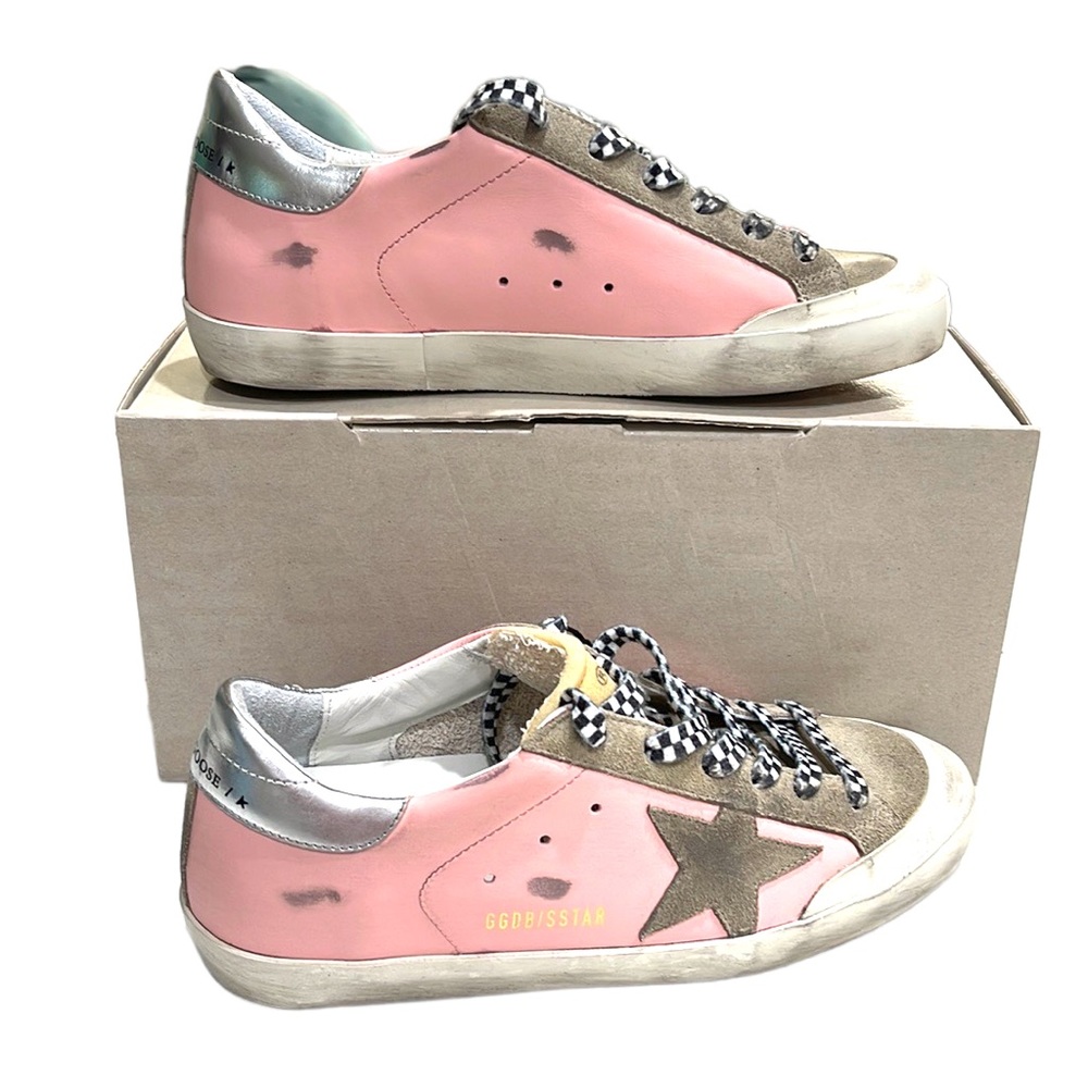 Gently worn Golden Goose pink sneakers